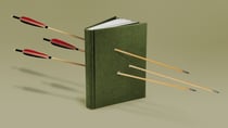 Arrows going through a book